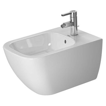 Duravit Happy D.2  Биде подвесное с 1 отв под смеситель, с креплением, цвет: белый