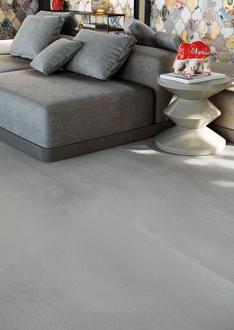 Керамогранит Ergon Pigmento Grigio Basalto Silktech Rett 120x120cm, 9,5mm