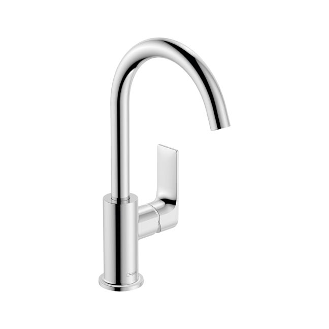 Hansgrohe HG Rebris E Смеситель для раковины 210, с поворотным изливом, со сливным гарнитуром, хром