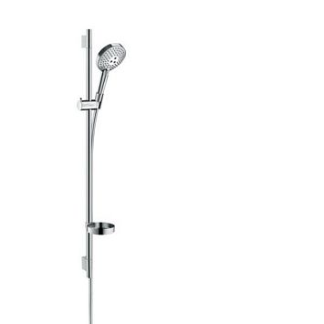 Душевой гарнитур Hansgrohe Raindance Sel.S 120 3j PowderR./U'S, с ручным душем и мыльницей, 100,8см, цвет: хром