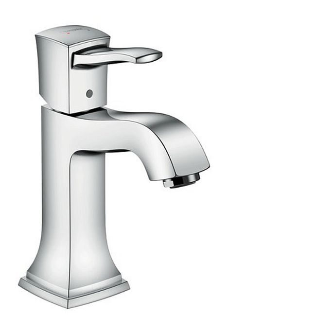 Смеситель для раковины Hansgrohe Metropol Classic 110, однорычажный, с рычаговой рукояткой и сливным гарнитуром, цвет: хром