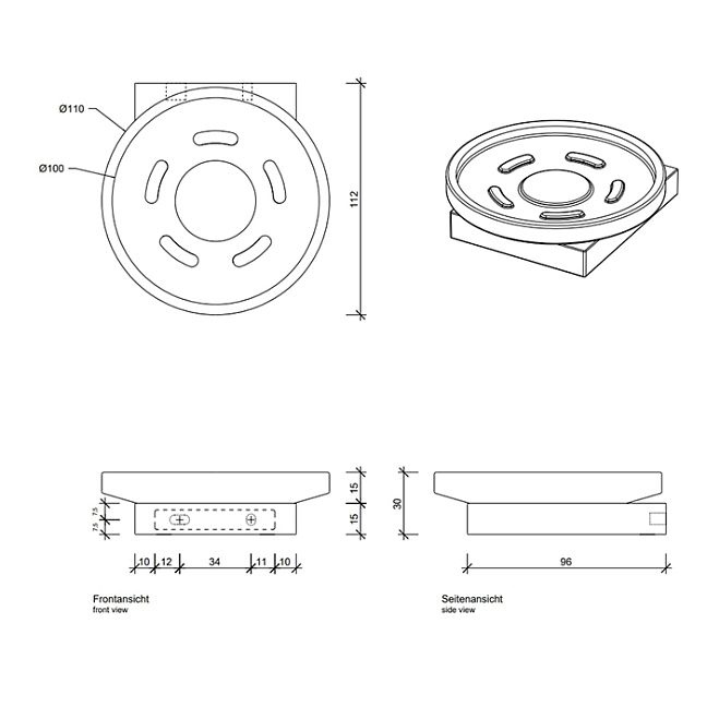 Decor Walther Contract Мыльница подвесная, цвет: хром