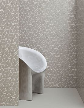 Керамогранит Mutina Botanica 40.3х23.1см, flower, универсальный, глазурованный, цвет:grey matt