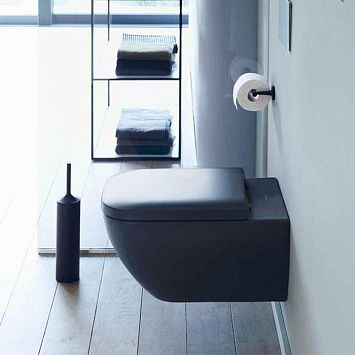 Duravit Happy D.2 Унитаз подвесной rimless 365x540мм, , вкл. крепление Durafix, цвет: антрацит матовый