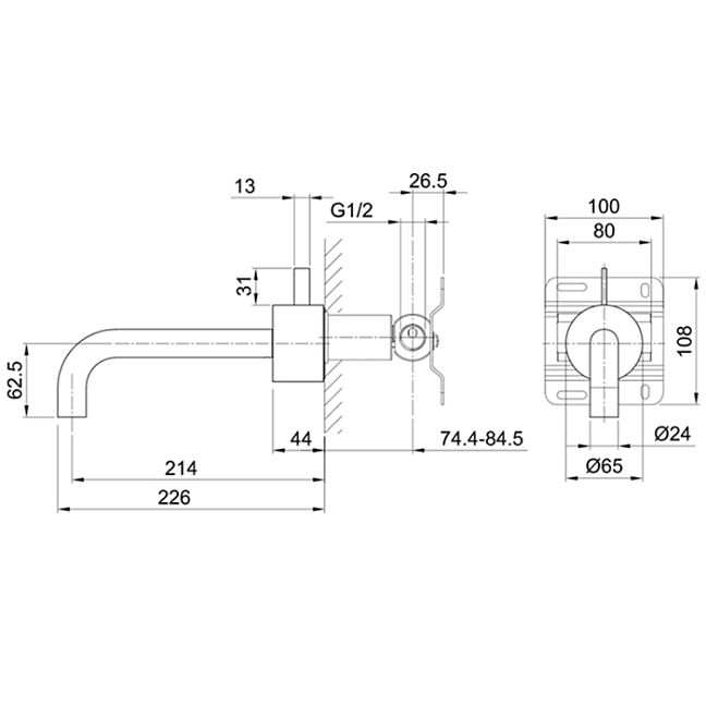 Fantini Внутренняя часть смесителя для раковины 1700A513A, 1/2''