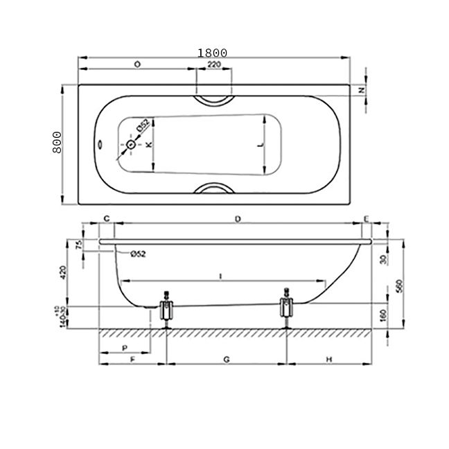 BETTE Form 2020 Ванна BETTE Form с шумоизоляцией 180х80х42, белая