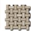 Мозаика Art&Natura Marble Mosaic Basket Weave (Botticino Fiorito + Dark Imperador) 30,5x30,5