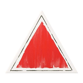 Керамическая плитка Petracers Triangolo Cornice Rosso Su Bianco 17x17
