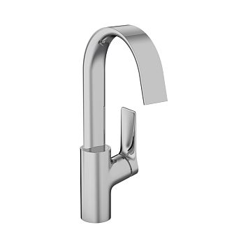 Hansgrohe Vivenis Смеситель для раковины однорычажный 210 с поворотным изливом со сливным гарнитуром хром 75030000