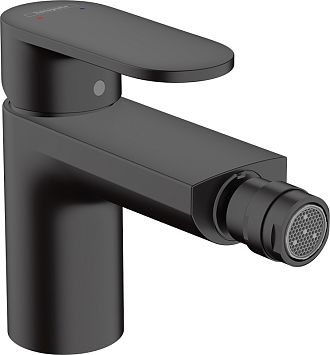 Hansgrohe Vernis Blend Смеситель для биде однорычажный со сливным гарнитуром черный 71210670