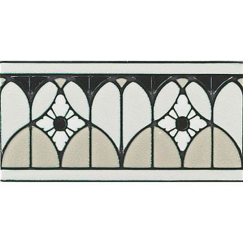 Бордюр Ceramiche Grazia Venice Bordura Fenice Grey Craquele 10x20