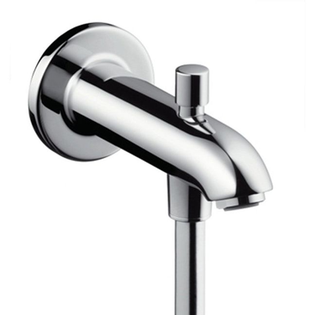 Излив для ванны Hansgrohe, 22.8см., с переключателем на душ, цвет: хром