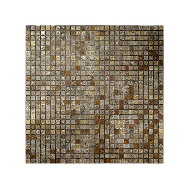 Мраморная плитка Akros Decorative Art Babilonia Botticino Biancone Giallo Reale Travertino Classico Mix Gold-Silver 30,5x30,5