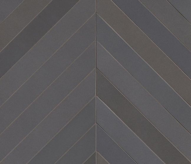 Керамогранит Mutina Mews Chevron Lead 5.5x39.4 см, графитовый