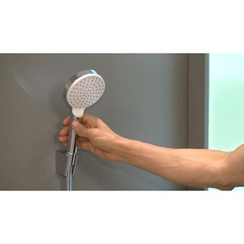 Ручной душ Hansgrohe Crometta 1jet Porter 10см., с держателем, цвет: белый/хром