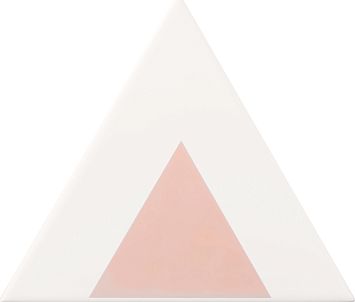 Керамическая плитка Petracers Triangolo Pallino Rosa Su Bianco 17x17