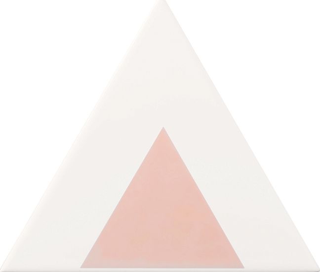 Керамическая плитка Petracers Triangolo Pallino Rosa Su Bianco 17x17