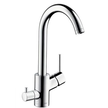 Смеситель для кухни Hansgrohe Talis M52 на 1 отв, поворотный излив, с запорным вентилем. цвет: хром