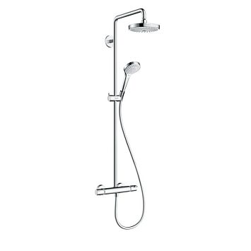 Душевая система Hansgrohe Croma Select S 180 Showerpipe,, верхний душ 187мм, с ручным душем и смесителем, цвет: белый/хром