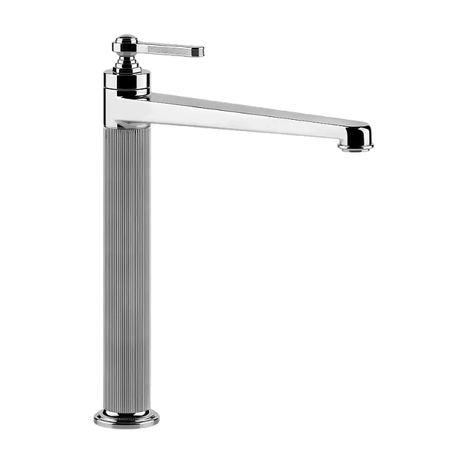 Смеситель для раковины Gessi Venti20, высокий h-317мм, цвет (706) черная сталь.