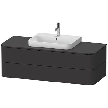 Duravit Happy D.2 Plus Тумба под раковину 1300мм с двумя выдвижными ящиками, цвет: графит матовый