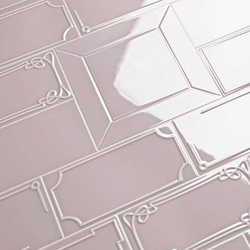 Керамическая плитка Etruria Design Art Deco Vectorframe A Light Pink 1&deg; Scelta 12,5x25