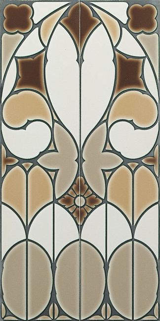 Керамическая плитка Ceramiche Grazia Venice Pannello Fenice Caramel Craquele  (2 pz) 40x80