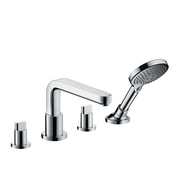 Смеситель на борт ванны Hansgrohe Metris S на 4 отв., цвет: хром