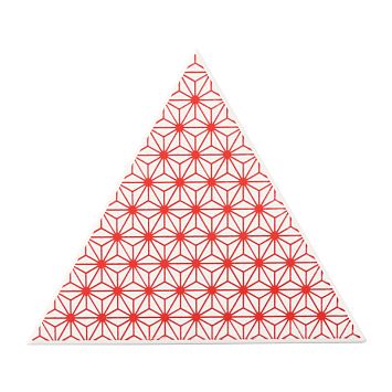 Керамическая плитка Petracers Triangolo Stella Rosso Su Bianco 17x17