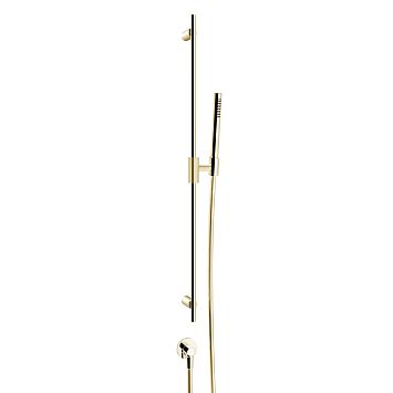 Душевой комплект Gessi Ingranaggio: Штанга с ручным душем, гибким шлангом и выводом воды, цвет (735) светлая бронза.