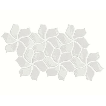 Керамогранит Mutina Botanica 40.3х23.1см, flower, универсальный, глазурованный, цвет:white glossy