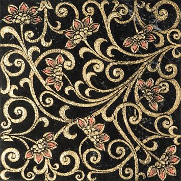 Мраморная плитка Akros Decorative Art Alfa Ceti T Nero Marquinia Gold 30,5x30,5