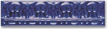 Керамическая плитка Ceramica Ribesalbes Zocalo Moldura Relieve Azul Valencia 5x20