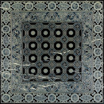 Мраморная плитка Akros Axioma Peripetia OLD Nero Marquinia 40x40