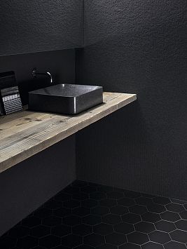 Керамогранит Mutina Phenomenon Hexagon Nero Matt 14,5x16,5