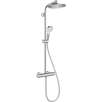 Душевая стойка с термостатом Hansgrohe Crometta Showerpipe , верхний душ d-240мм, гибкий шланг с ручной лейкой, хром