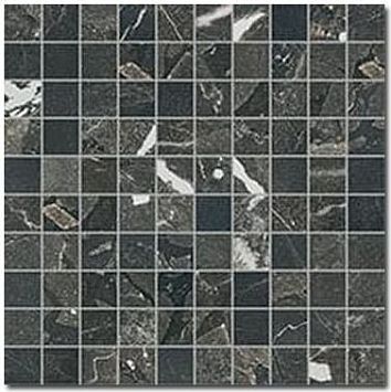 Cerim Керамогранит Timeless Mosaico Black Deep чип 3х3 сетка 30x30 Luc