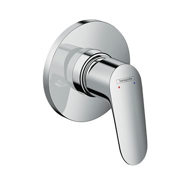 Смеситель для душа Hansgrohe Focus встраиваемый, с маленькой розеткой, СМ, внешняя часть, цвет: хром