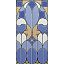 Керамическая плитка Ceramiche Grazia Venice Pannello Fenice Cobalt Craquele (2 pz) 40x80