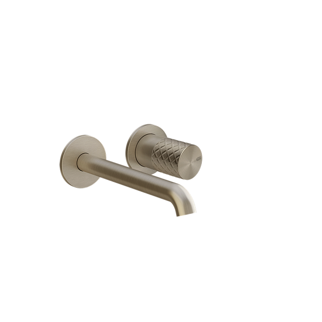 Внешние части для настенного смесителя для раковины Gessi Habito Intreccio, цвет Brushed Brass PVD