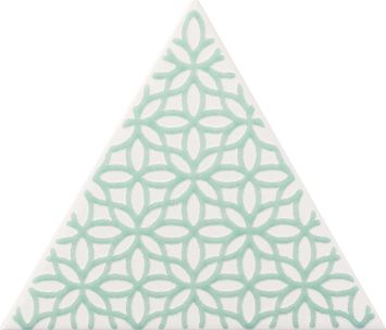 Керамическая плитка Petracers Triangolo Gipsy Verde Su Bianco 17x17