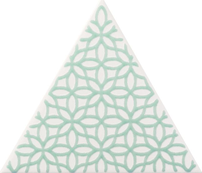 Керамическая плитка Petracers Triangolo Gipsy Verde Su Bianco 17x17