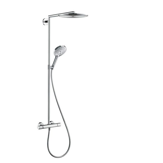 Душевая система Hansgrohe Raindance S Showerpipe 300мм 1jet, верхний душ 30см., с термостатическим смесителем и ручным душем, цвет: хром