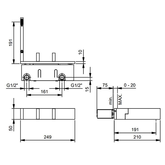 Fantini Внутренняя часть смесителя для раковины 4400T010A, 1/2