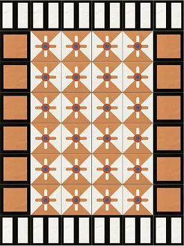 Керамогранит Mutina Mattonelle Margherita Square Orange 20,5X20,5