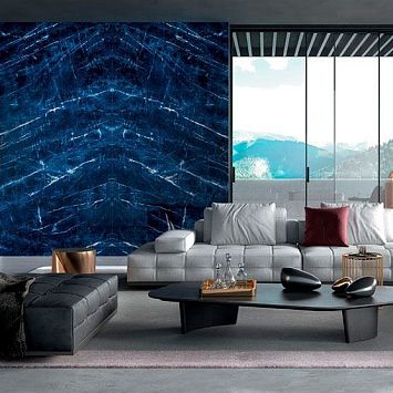 Керамогранит Infinity Marble Precious Sodalite Lucido Bookmatch random 160x320x6