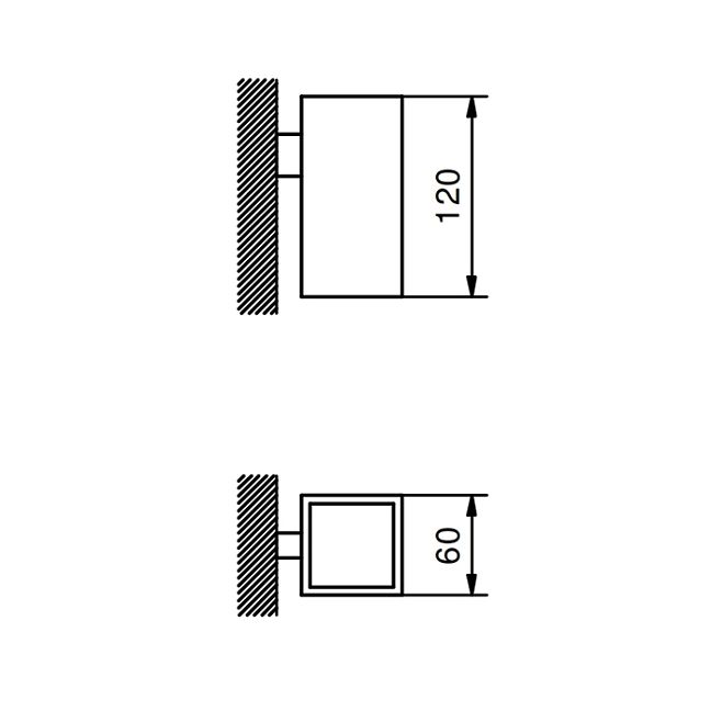 Fantini Linea Стакан настенный, цвет хром