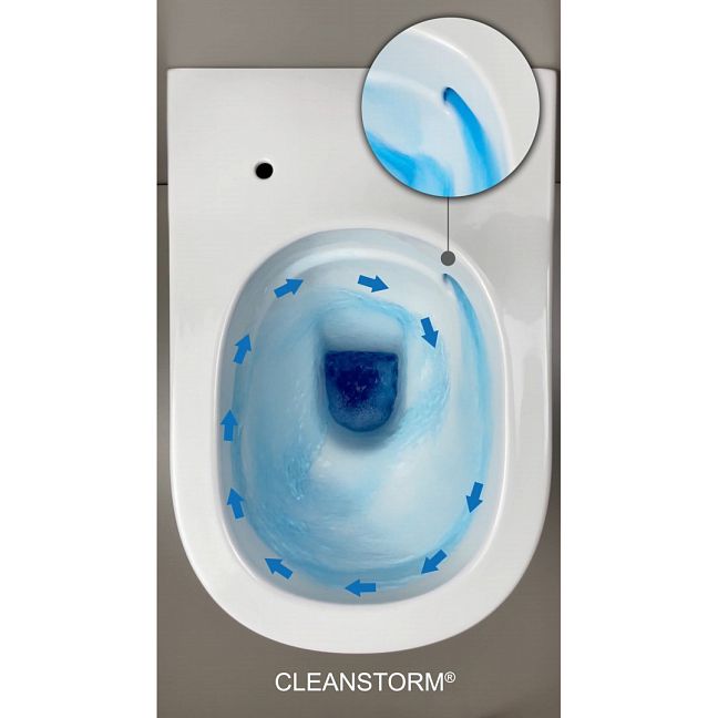 Комплект Унитаз и Сиденье Globo Lalita Cleanstorm Белый 54x36xH34