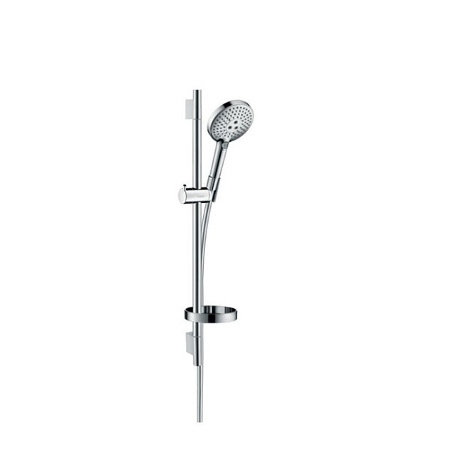 Душевой набор Hansgrohe Raindance Select S: штанга 65см., ручной душ 120, 3jet (Rain, RainAir, WhirlAir), EcoSmart, мыльница, шланг, цвет: хром