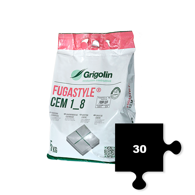 Затирка швов Fugastyle Cem 1_8 30  NERO ASSOLUTO 5kg